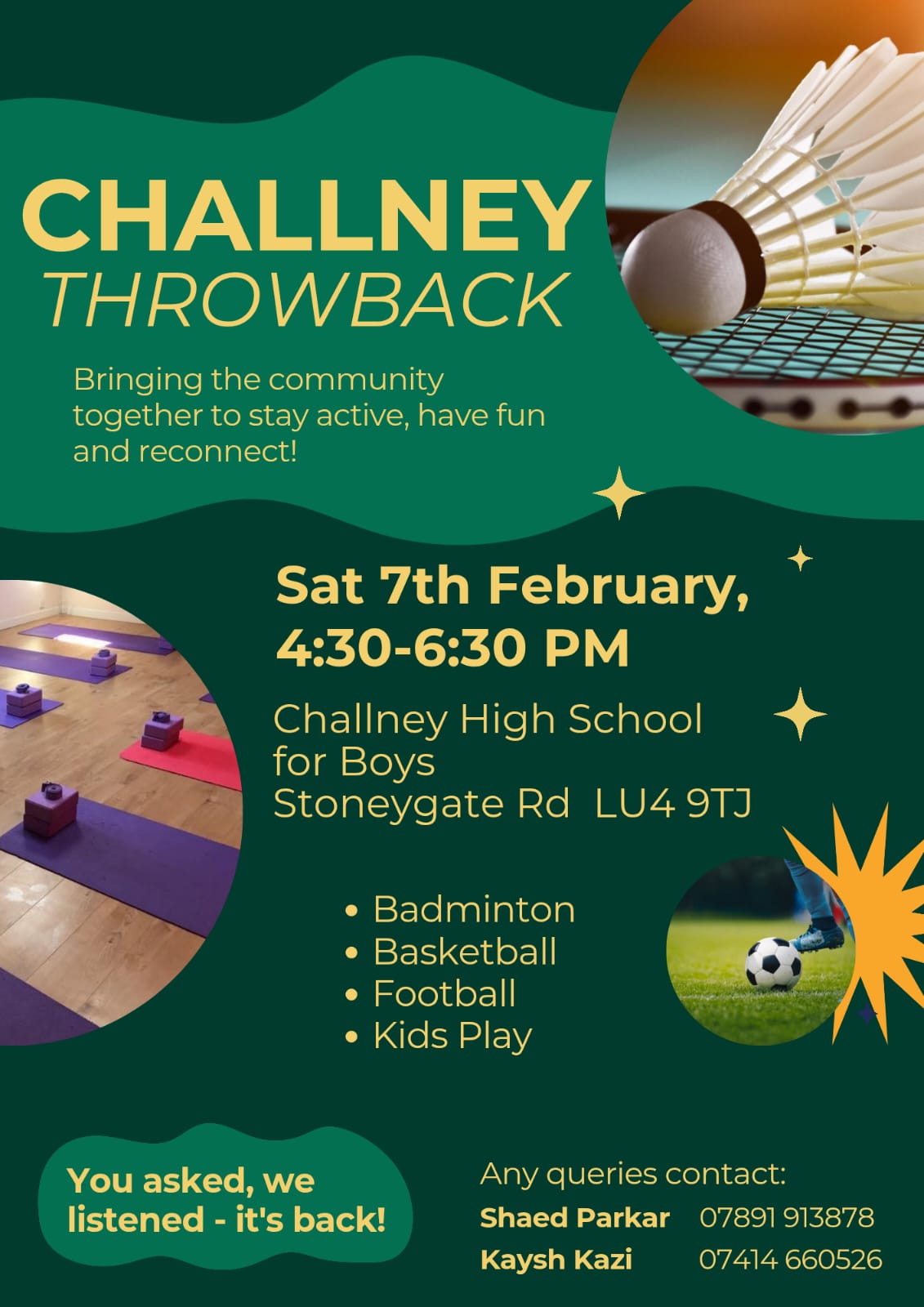 Challney Throwback – Community Sports Session